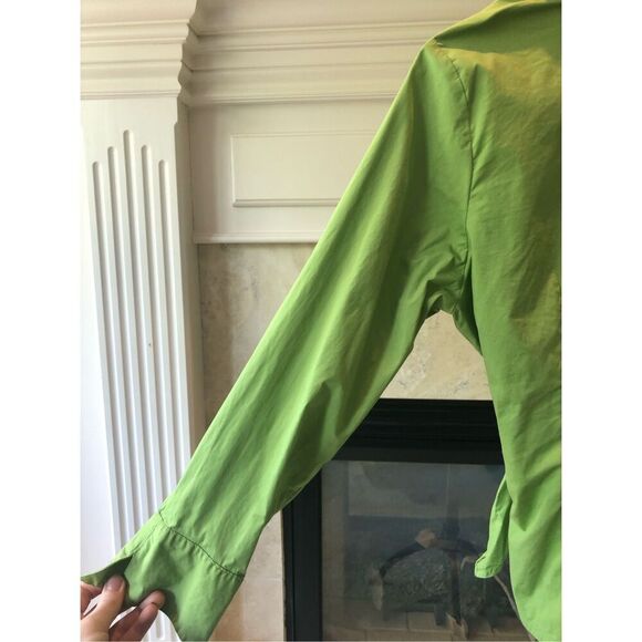 Dress Barn Women’s Light Green Wrap Style Collared Blouse Size L - Picture 3 of 5